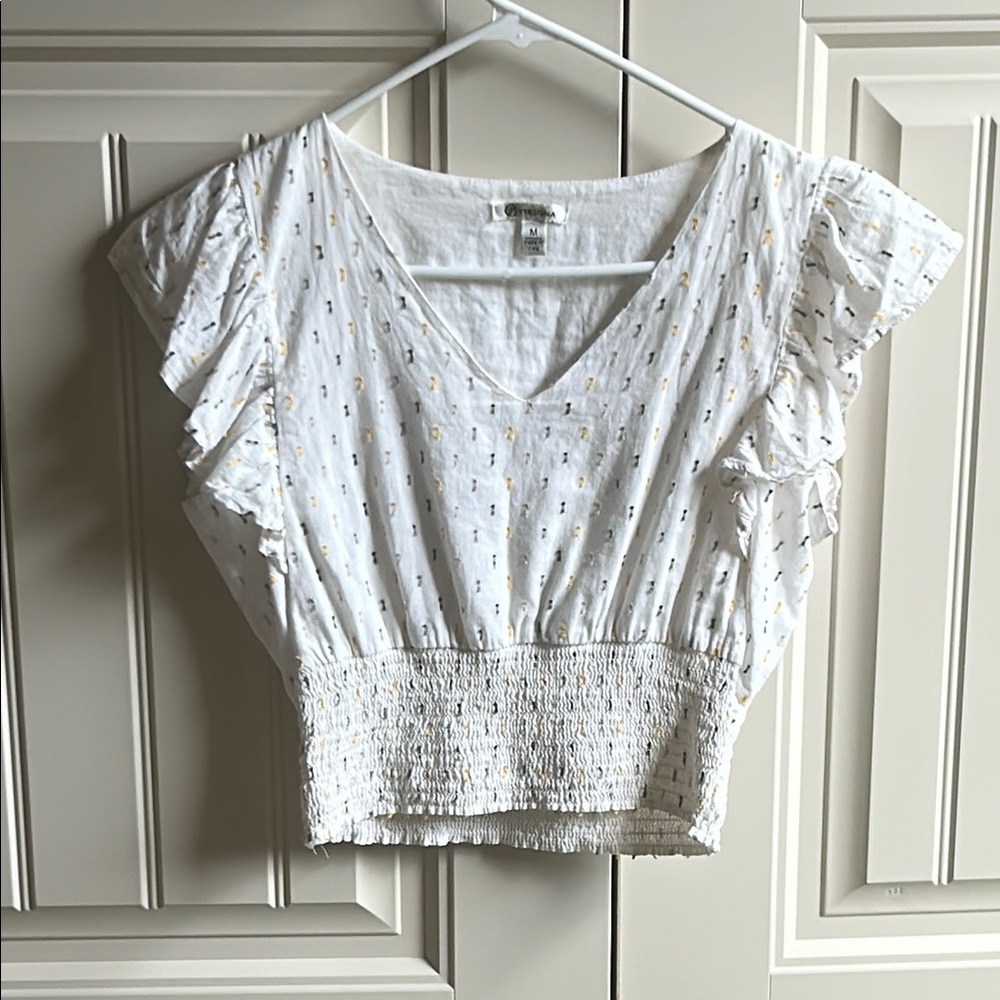 Versona Flutter Sleeve Multicolor Top